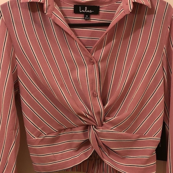 Lulus striped button down shirt - Picture 4 of 7